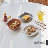 [테디플레이트] 곰돌이 그릇 어린이용 디저트 접시