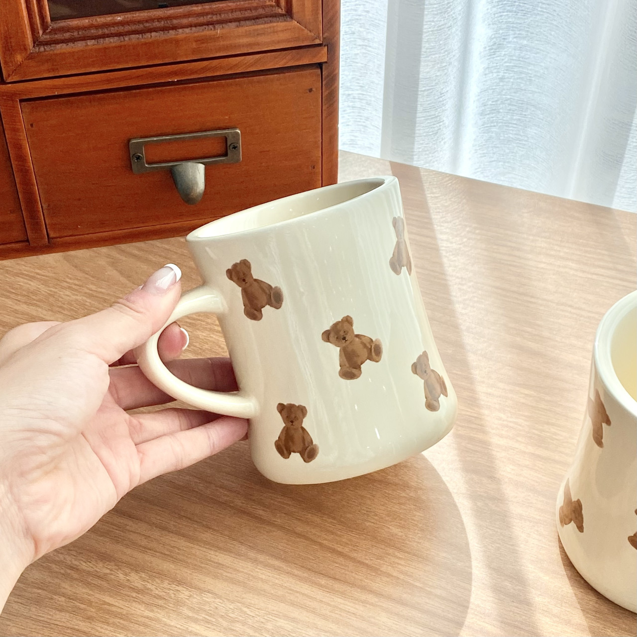 [베어 머그] 테디 곰돌이 머그컵 홈카페 귀여운컵 집들이선물 자취생 신혼부부 답례품